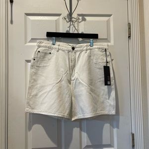 NWT LIRA White Denim Shorts